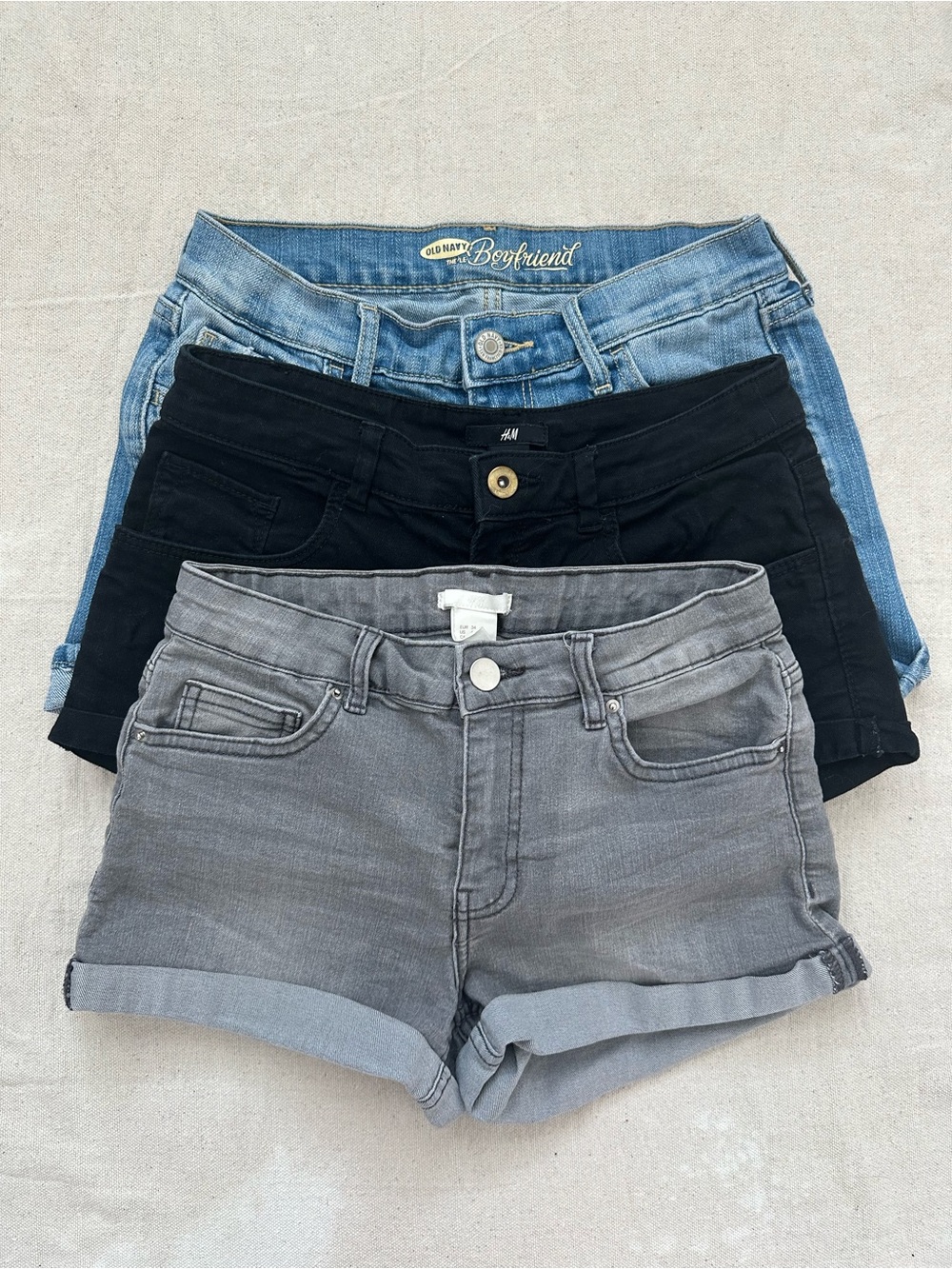 3 Small Denim Shorts Bundle Size 0, 4, 2 - Picture 1 of 16
